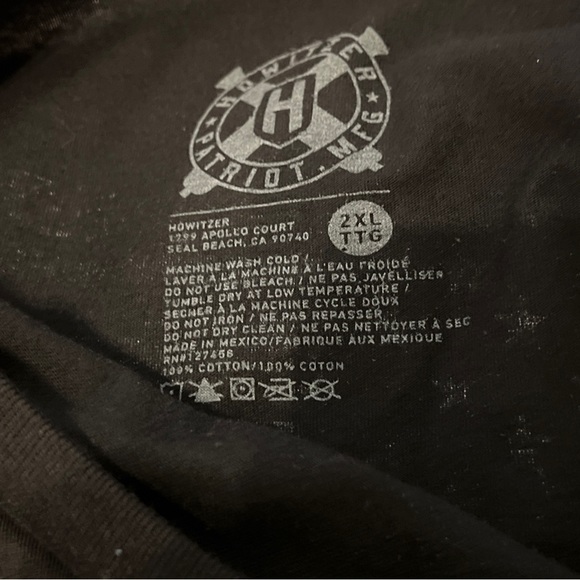 NWOT Howitzer Patriot We The People Men's Black T-Shirt Men's Size2X 100% Cotton - Picture 5 of 5